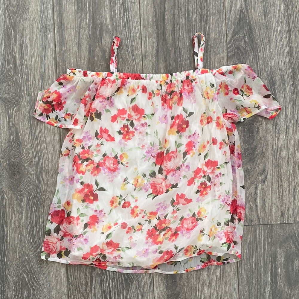 Abercrombie Kids - Floral Off-The-Shoulder Flowy Blouse - Size 13/14